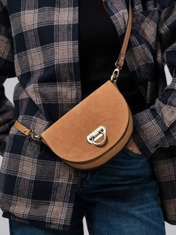 Сумка замшевая кросс-боди Azaro 31032 глина