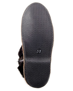 Унты женские на войлочной подошве.Черн., Замша. Черная "норка". Молния