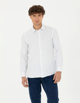 Petrol Slim Fit Uzun Kollu G_mlek