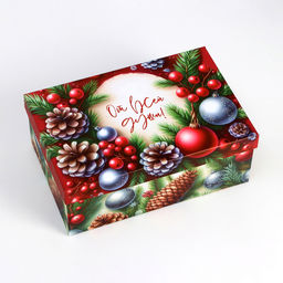 Набор подарочных новогодних коробок 10 в 1 С новым годом, 32.5?20?12.5 - 12?7?4 см