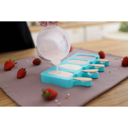 Форма для мороженого Доляна Эскимо малое, силикон, 21.5?12.5?2 см, 4 ячейки (6.9?3.8 см), МИКС  фото 2