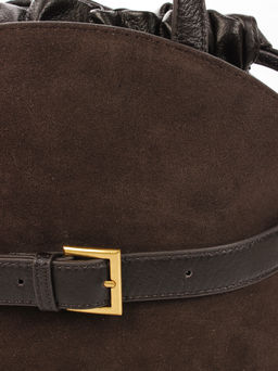 LACCOMA сумка АМ2420-2Ф-шоколадный натуральная замша хлопок