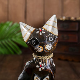 Сувенир «Кошка с котенком», 4.5×8×20 см, дерево