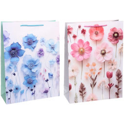 Пакет подарочный "Восковые цветочки" 41.5*30*12 см