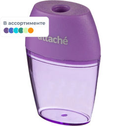 Точилка Attache Bright Colours 1 отв., цветной контейнер, ассорти  фото 2