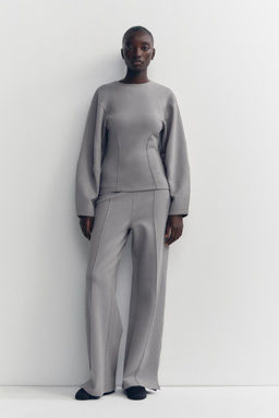 INTERLOCK KNIT TROUSERS WITH VENTS - Zara фото 2