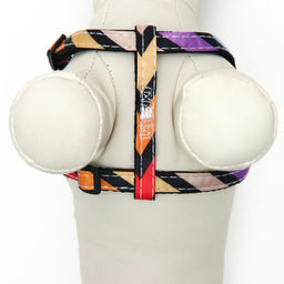 Комплект амуниции двухслойный, размер S, поводок 120 х 1 см, ОШ 24-38 см, ОГ 29-41 см, разноцветный - Пижон фото 8