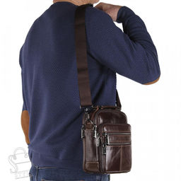 Сумка мужская кожаная кожаный 22665Z coffee Zinimxs - S-style фото 2