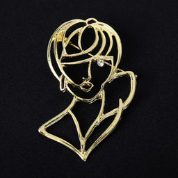 Брошь Дама / 2870-1 /уп 24/ - Галеонтрейд фото 2