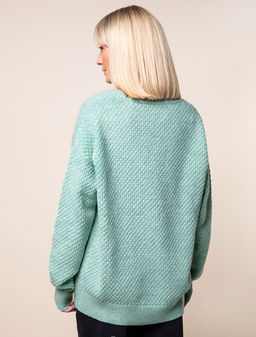 VILATTE / Джемпер тонкой вязки со спущенным плечом из теплой пряжи с шерстью  фото 4