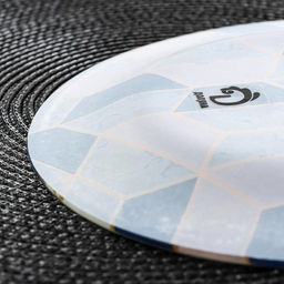 Тарелка стеклянная обеденная Доляна Розовый мрамор, d=23 см фото 4