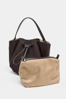 MINI BUCKET BAG WITH TOPSTITCHING - Zara фото 14