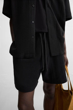 JACQUARD TEXTURED BERMUDA SHORTS - Zara фото 15