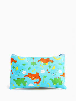 Цена за 3 шт. Косметичка-пенал на молнии, плоская, с рисунком Динозавры, голубая - Simaland фото 2