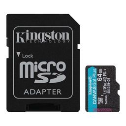 Карта памяти Kingston Canvas Go! Plus microSDXC UHS-I Cl10 +ад, SDCG3/64Gb