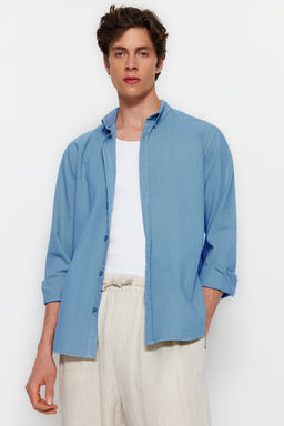 TRENDYOL MAN Haki Unisex Regular Fit %100 Pamuklu Keten Gorunumlu Fit Gomlek TMNSS23GO00099 - Trendyolmilla фото 10