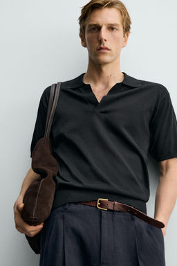 POLO PUNTO REGULAR FIT / Negro - Zara фото 6