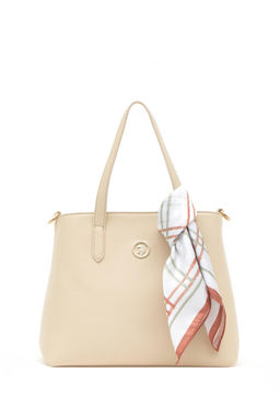 Женская подарочная сумка кремового цвета в штучной упаковке с шарфом Неожиданная скидка в корзине - U.s. polo assn фото 6