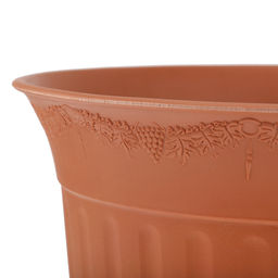 Терракот Горшок для цветов пластмассовый 11л, с поддоном, д29см, h30см, резной орнамент, морозостойкий полипропилен, т.м. NECO (Россия) - Домашняя мода фото 5