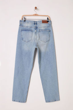 TRENDYOL MAN Mavi Eskitme Efektli Baggy Fit Jeans Kot Pantolon TMNSS25JE00007 - Trendyolmilla фото 7
