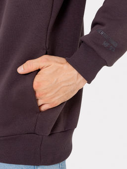 Худи мужское коричневое с печатью коричневый +печать 121794 - Mark formelle фото 5