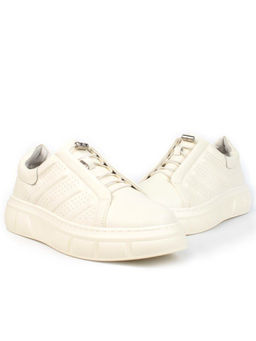 05-PDL256-2 LT. BEIGE Кроссовки женские (натуральная кожа)