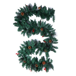 Гирлянда из елочных веток искусственная 2,7 метра 260 веток с ягодами и шишками / WA-1 /уп 17/Новый год - Галеонтрейд фото 4