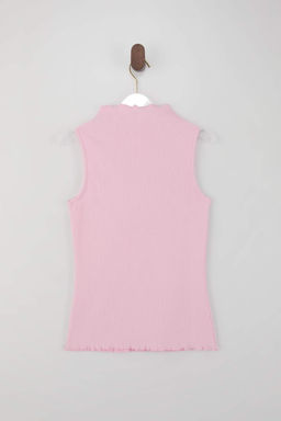 Wardrobe Essentials-Ac?k Pembe Fitted Dugmeli Volanl?/F?rf?rl? Esnek Orme Bluz TWOSS26BZ00171 - Trendyolmilla фото 6