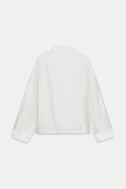 CAMISA SATINADA ALAMARES ZW COLLECTION / Blanco