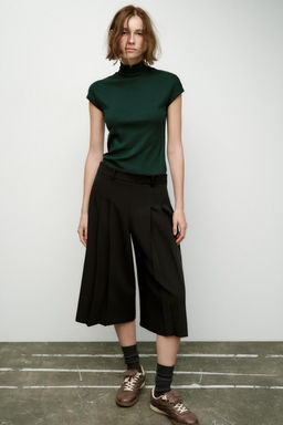 RIBBED HIGH NECK T-SHIRT - Zara фото 17