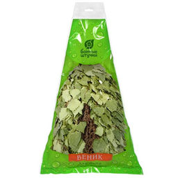 Веник березовый с полынью в уп. "Банные штучки", 36см