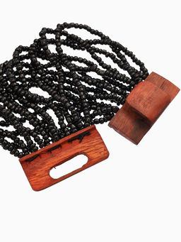 Браслет плетёный, 20×5 см, чёрный