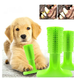 Зубная силиконовая щетка, игрушка, массажер для чистки зубов и языка мелких пород собак, 10х3х7см