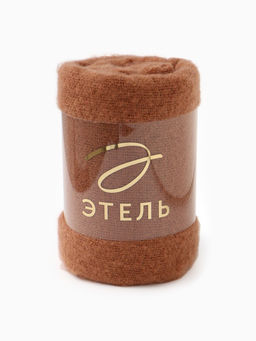 Плед с бахромой «Этель» Teracotta, 130×160 см, коричневый