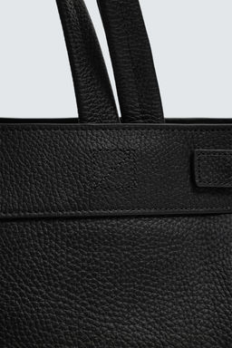 BOLSO SHOPPER PIEL / Negro - Zara фото 8