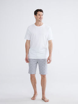 Standart Kal?p Desenli Pijama Alt ?ort