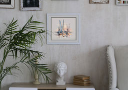 Набор для вышивания PANNA Скетчевые зарисовки GM-7268 Бухта Чарлстона 20.5 х 18.5 см