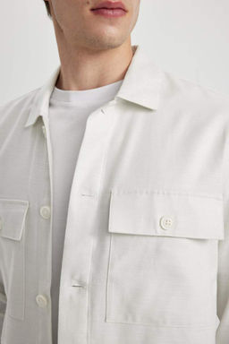 Куртка-рубашка с воротником-поло Relax Fit - Defacto фото 6