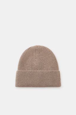 RIBBED TURN-UP BEANIE