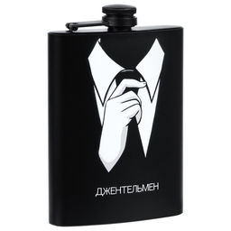 Фляжка Джентельмен, нержавеющая сталь, 240 мл, 8 oz
