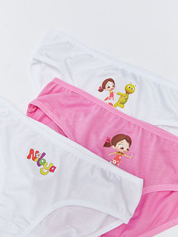 Niloya Bask?l? Pamuklu K?z ?ocuk K?lot 3l? - Waikiki фото 2