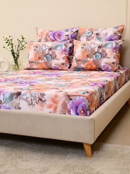 Простыня бязь люкс - Фиалки 150х215