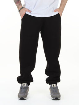 BC 05 BLACK Брюки спортивные утепленные мужские (50% хлопок, 50% полиэстер)