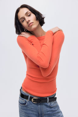 Top en punto fino de mezcla de cachemira - H&m фото 6