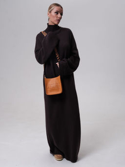 Сумка кожаная на плечо Azaro 30996 оранжевый карандаш