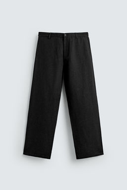 PANTAL?N RELAXED FIT VISCOSA - C??AMO / Negro - Zara фото 6