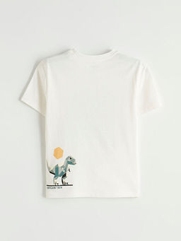 Bisiklet Yaka Bask?l? Erkek ?ocuk Ti??rt