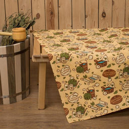 Простыня вафельная для бани «Этель. С легким паром», 150×180 см, хлопок 100%