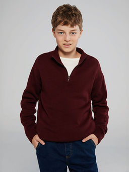 Dik Yaka Erkek ?ocuk Triko Kazak