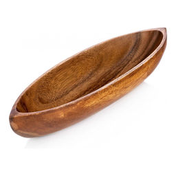 Блюдо сервировочное Walmer Organic Boat 30х9 см, 0.45 л, цвет темное дерево